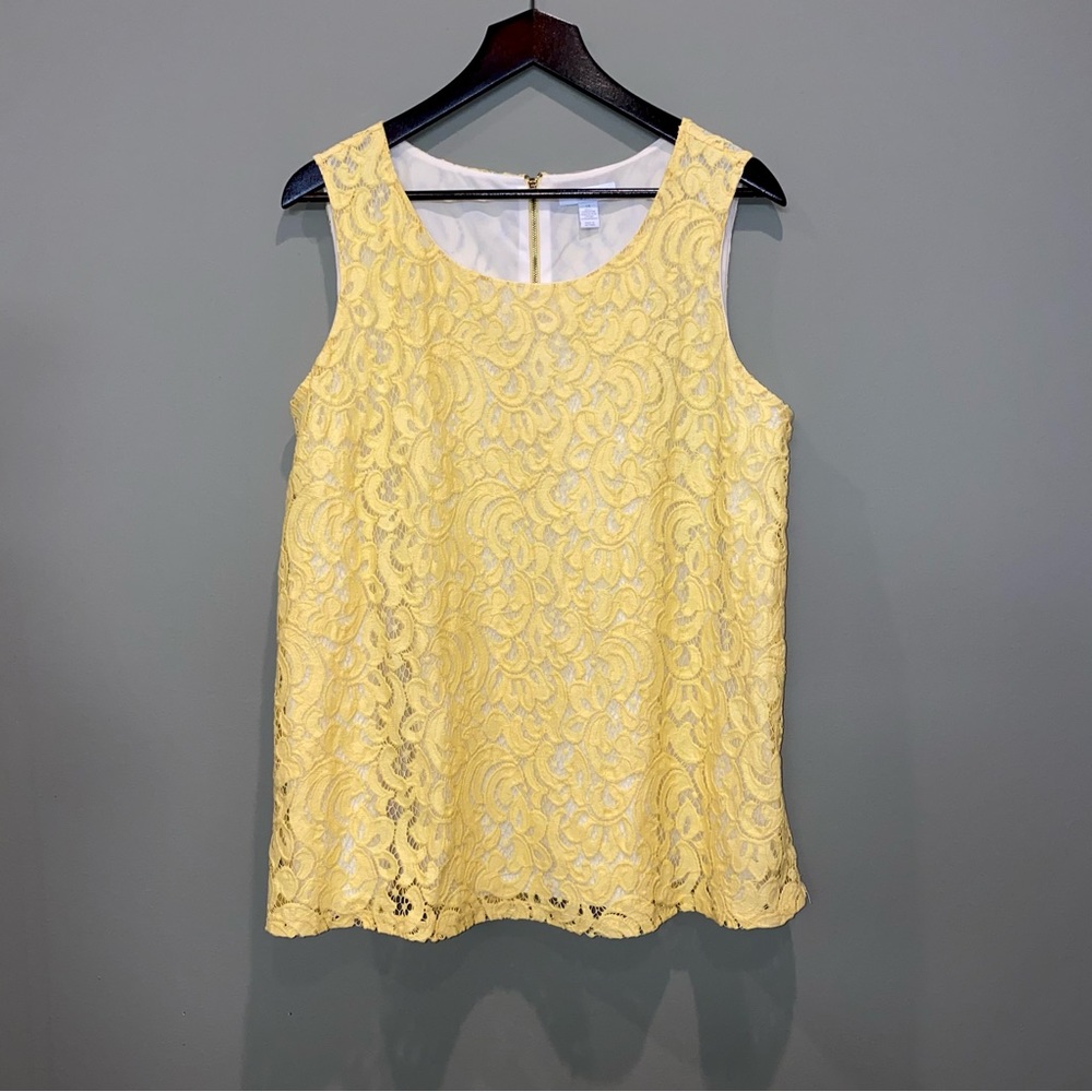 Charter Club sleeveless lace top - Size 1X